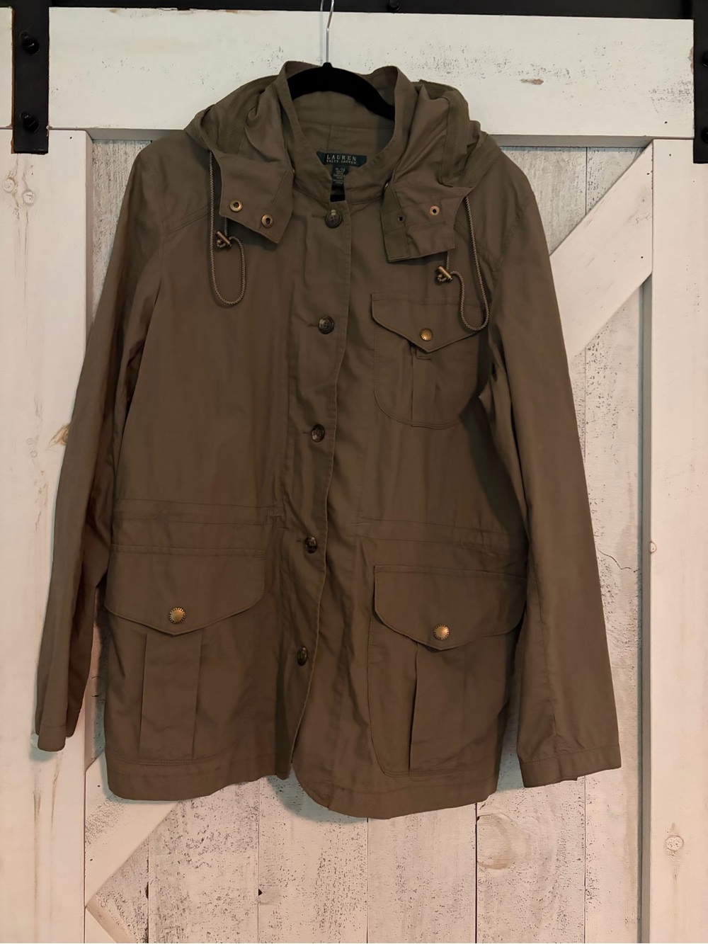 Ralph Lauren Hooded Utility Jacket in Olive
